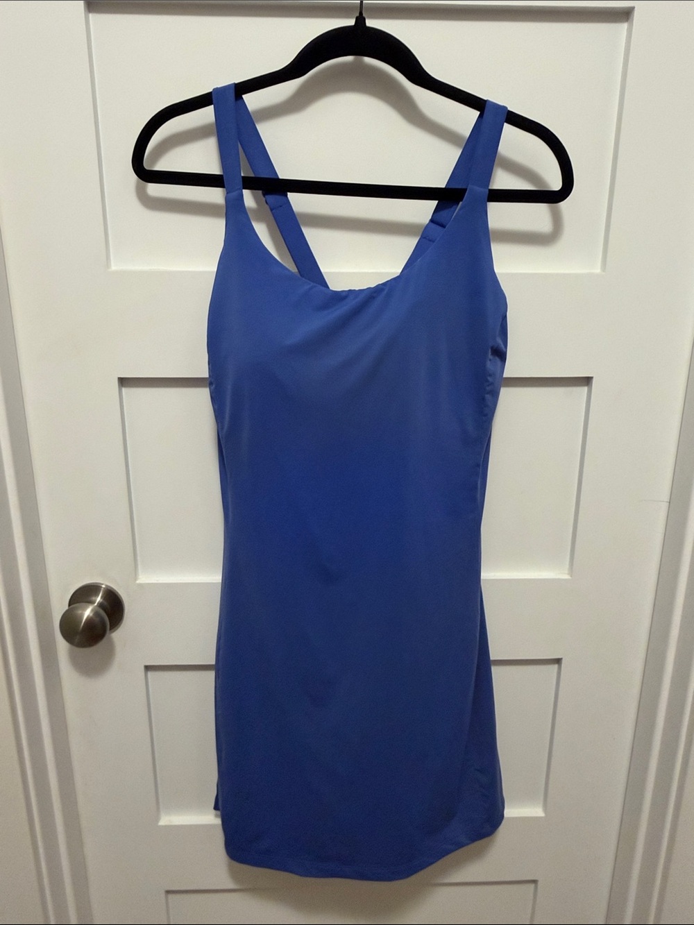 Duluth Trading Co Blue One-Piece Swimdress with Built In Bra